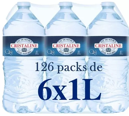 Pack de 6 Bouteilles d'eau 1.5 L - CRISTALINE