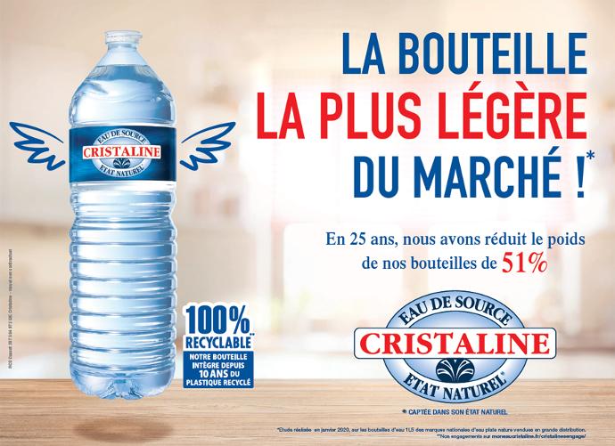Eau plate Cristaline - CRISTALINE - Pack de 24 bouteilles